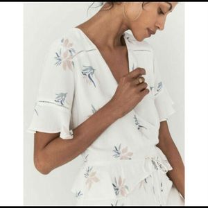 Faherty Floral Romper, Size L